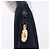 Pouch Christian Dior Trotter Canvas Navy Gold Auth 191983A D'oro Blu navy - vista 8