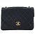 Borsa a tracolla CHANEL Matelasse con catena in pelle d'agnello Navy Gold CC Auth 194761 D'oro Blu navy - vista 13