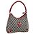 GUCCI Abbey GG Canvas Schultertasche Navy Gold 130738 Auth 193896V Golden Marineblau