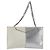 Bolsa de mão com corrente FENDI em couro Silver White Auth 194186 Prata Branco - vista 13