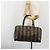 Pequin Borsa Boston FENDI in tela Pecan PVC Nero Marrone Auth hk3981 - vista 24