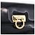 Borsa a tracolla Salvatore Ferragamo Gancini Chain Patent Black Gold Auth ka5498 Nero - vista 17