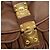 Borsa a tracolla Miu Miu Matelassé con catena in pelle 2way Marrone Oro Auth 194745V D'oro - vista 21