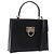 Bolsa Salvatore Ferragamo Gancini em couro 2way Preta Dourada Auth 192528A Preto Dourado