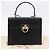Bolsa Salvatore Ferragamo Gancini em couro 2way Preta Dourada Auth 192528A Preto Dourado - vista 12