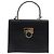 Bolsa Salvatore Ferragamo Gancini em couro 2way Preta Dourada Auth 192528A Preto Dourado - vista 13