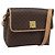 Céline Borsa a tracolla CELINE Macadam Canvas PVC Leather Brown Gold Auth 194297A Marrone D'oro