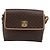 Céline Borsa a tracolla CELINE Macadam Canvas PVC Leather Brown Gold Auth 194297A Marrone D'oro - vista 13