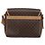 Céline Borsa a tracolla CELINE Macadam Canvas PVC Leather Brown Gold Auth 194297A Marrone D'oro - vista 2