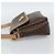 Céline Borsa a tracolla CELINE Macadam Canvas PVC Leather Brown Gold Auth 194297A Marrone D'oro - vista 3