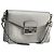 Borsa a tracolla PRADA pelle Saffiano Silver Auth bs36601 Argento