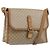 Céline Borsa a Tracolla CELINE Macadam PVC Pelle Beige Tono Oro Auth 194144A