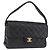 Borsa CHANEL Matelasse Double Face in pelle d'agnello nera e oro CC Auth 194872SAM Nero D'oro