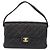 Borsa CHANEL Matelasse Double Face in pelle d'agnello nera e oro CC Auth 194872SAM Nero D'oro - vista 3
