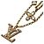 Collana Louis Vuitton strass dorata D'oro