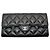 Cartera larga Chanel Matelassé de piel de becerro granulada negra Negro