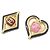 Spilla Chanel AB9836 Nero Rosa Rosso D'oro