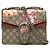Borsa a tracolla con catena Gucci GG Blooms Dionysus Beige Bordò