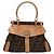 Bolso FENDI Turnlock Borsamagic Zucca Castaño Beige