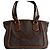 Cabas Céline Borsa tote Celine in tela marrone e pelle marrone