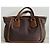 Cabas Céline Borsa tote Celine in tela marrone e pelle marrone - vista 2