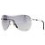 Dior by Galliano 2000s ‘Air 1’ Wrap Mask Shield Sonnenbrille Silber
