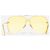 Dior by Galliano 2000er ‘Aviator’ Wrap Mask Shield Sonnenbrille Gelb - Ansicht 5