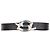 Saint Laurent YSL Rive Gauche by Tom Ford 2000s ‘Propaganda’ Logo Buckle Leather Belt Black