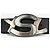 Saint Laurent YSL Rive Gauche by Tom Ford 2000s ‘Propaganda’ Logo Buckle Leather Belt Black - view 3