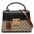 Borsa Gucci GG Supreme Padlock Marrone Nero Beige