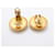 Orecchini a clip Chanel Coco Mark Circle Nero D'oro  - vista 3