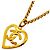 Collana Chanel placcata oro con motivo cuore Coco Mark D'oro