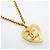 Collana Chanel placcata oro con motivo cuore Coco Mark D'oro - vista 2