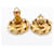 Orecchini a clip Chanel Gold D'oro - vista 3