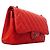 Bolsa de ombro Chanel em couro de bezerro granulado vermelho - vista 2