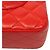 Bolsa de ombro Chanel em couro de bezerro granulado vermelho - vista 6