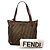 Fendi Zucca Tote Bag Braun Leder und Canvas - Ansicht 7