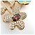 Spilla Louis Vuitton LV Blooming Marrone Blu D'oro - vista 2