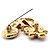 Spilla Louis Vuitton LV Blooming Marrone Blu D'oro - vista 4
