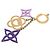 Louis Vuitton Bijou Sac Cosmic Blossom Charm Keychain D'oro Porpora