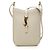 Borsa a tracolla verticale mini Saint Laurent Cassandra YSL Logo Bianco