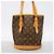 Borsa Tote Louis Vuitton Monogram Bucket PM Marrone - vista 13
