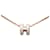 Hermès Collier pendentif Hermes Mini Pop H Rose Blanc Doré  - vue 1