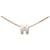 Hermès Collier pendentif Hermes Mini Pop H Rose Blanc Doré  - vue 2