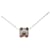 Hermès Collier pendentif Hermes Cage d'H H-Cube Argenté Orange  - vue 2