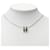 Hermès Collier pendentif Hermes Pop H Noir Argenté  - vue 6