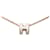 Hermès Collier pendentif Hermes Mini Pop H Rose Blanc Doré  - vue 1