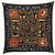 Hermès Foulard Pieghettato Hermes Carre Musique des Dieux Multicolore Cachi