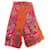 Hermès Stola in seta multicolore Hermes Rosso - vista 2