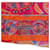 Hermès Stola in seta multicolore Hermes Rosso - vista 4